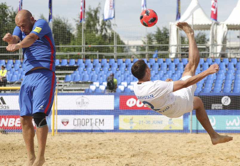Kazakhstan Beach Soccer Team Wins First Victory in EuroLeague-2018
