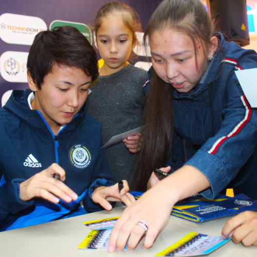 Promo Action With Participation of Kazakhstan Women's National Team