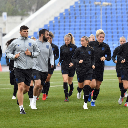England Women's National Team Pre-Match Training Session