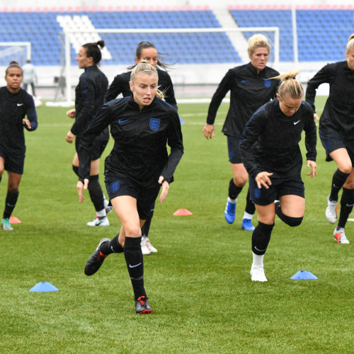 England Women's National Team Pre-Match Training Session