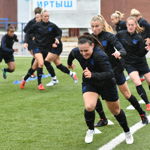 England Women's National Team Pre-Match Training Session