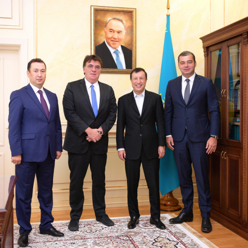 Adilbek Dzhaksybekov Met with UEFA General Secretary