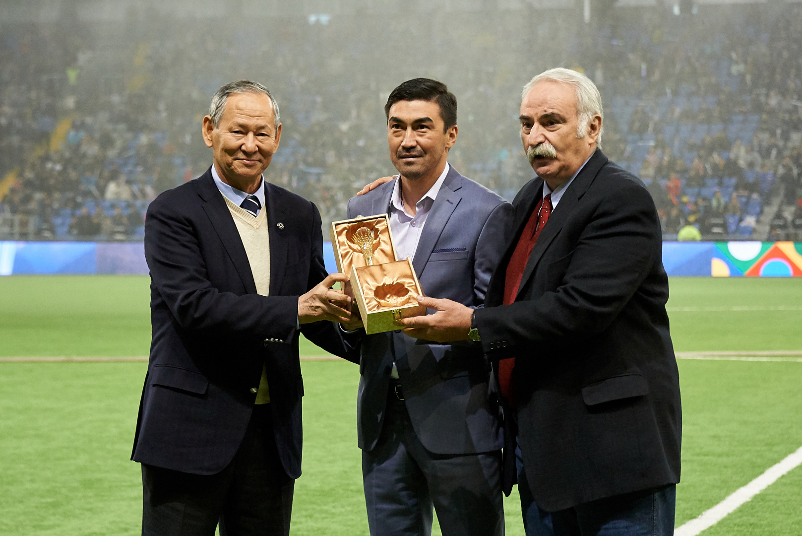 Samat Smakov Was Honored At The Match Kazakhstan vs Georgia