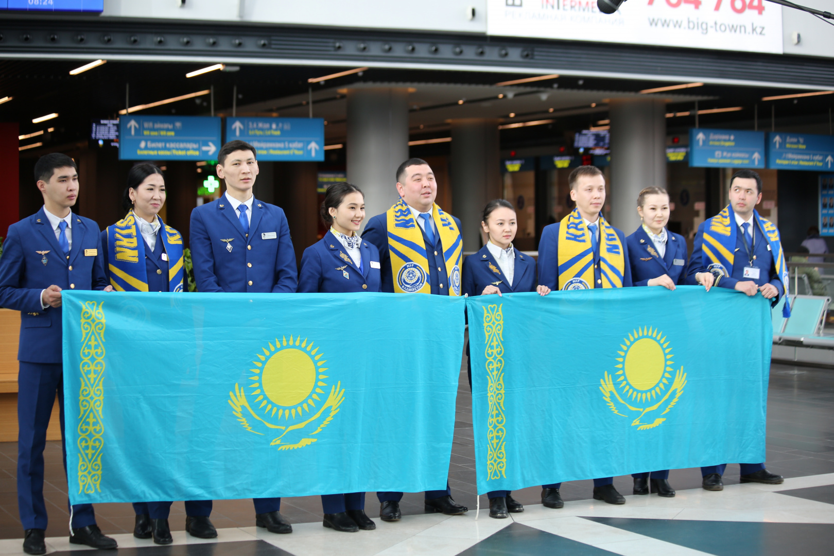 Astana 'Nurly Jol' railway station Employees wish victories to Kazakhstan