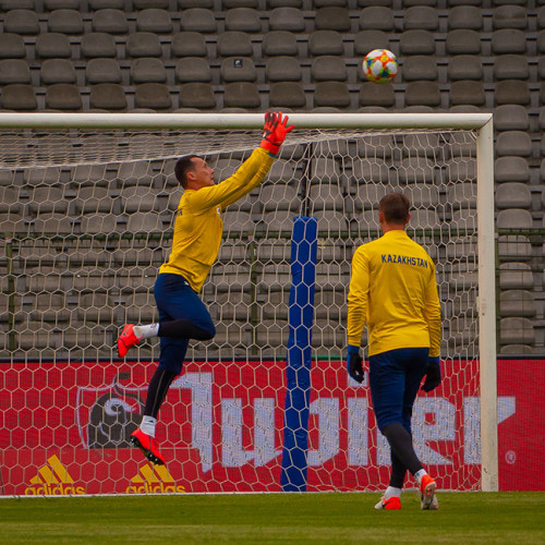 KAZAKHSTAN NATIONAL TEAM'S PRE-MATCH TRAINING SESSION - PHOTOS
