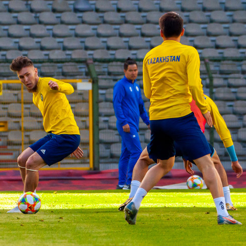 KAZAKHSTAN NATIONAL TEAM'S PRE-MATCH TRAINING SESSION - PHOTOS