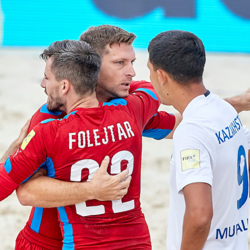 Kazakhstan Beach Soccer Team Beat Czech Republic