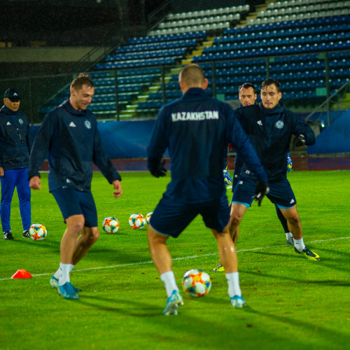 Kazakhstan Pre-Match Training Session - Photos