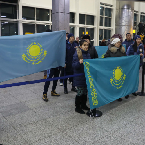 Kazakhstan Futsal Team Arrives in Almaty