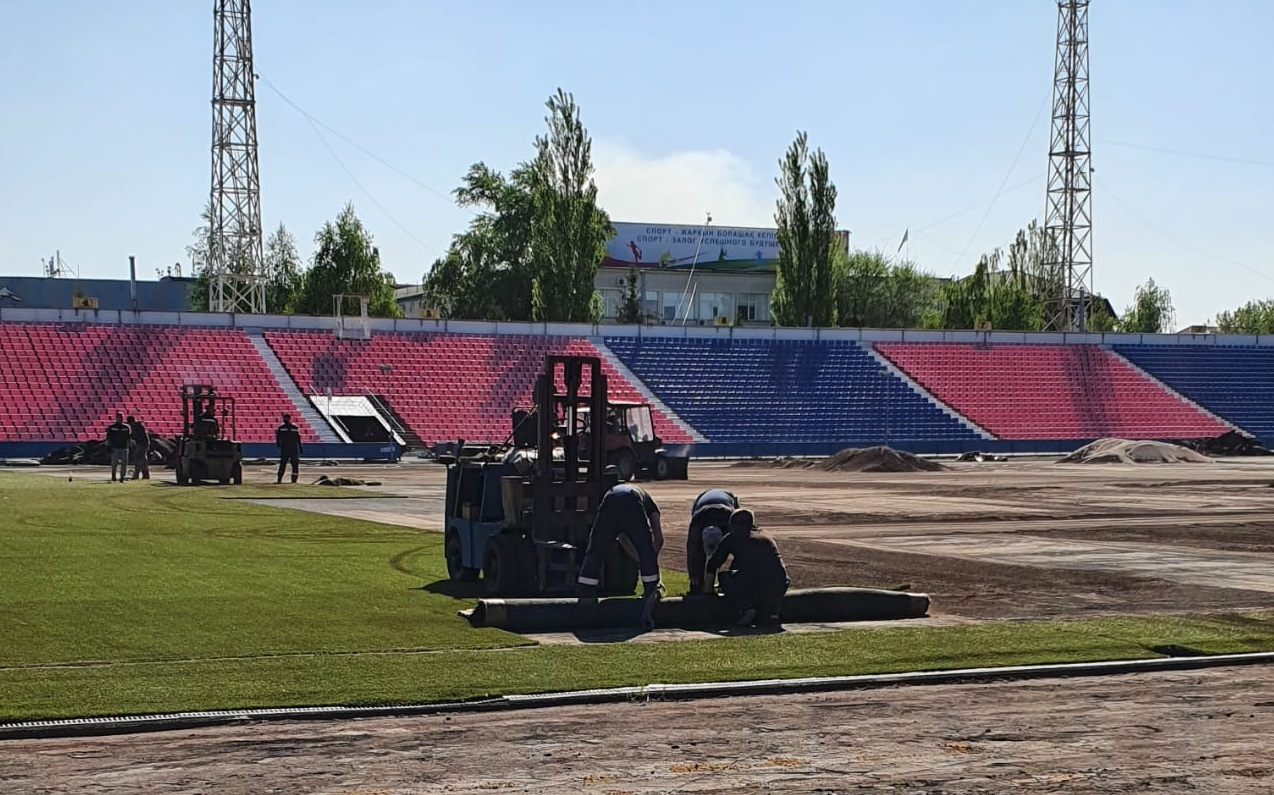 Павлодар қаласындағы Орталық стадионда жөндеу жұмыстары жалғасты