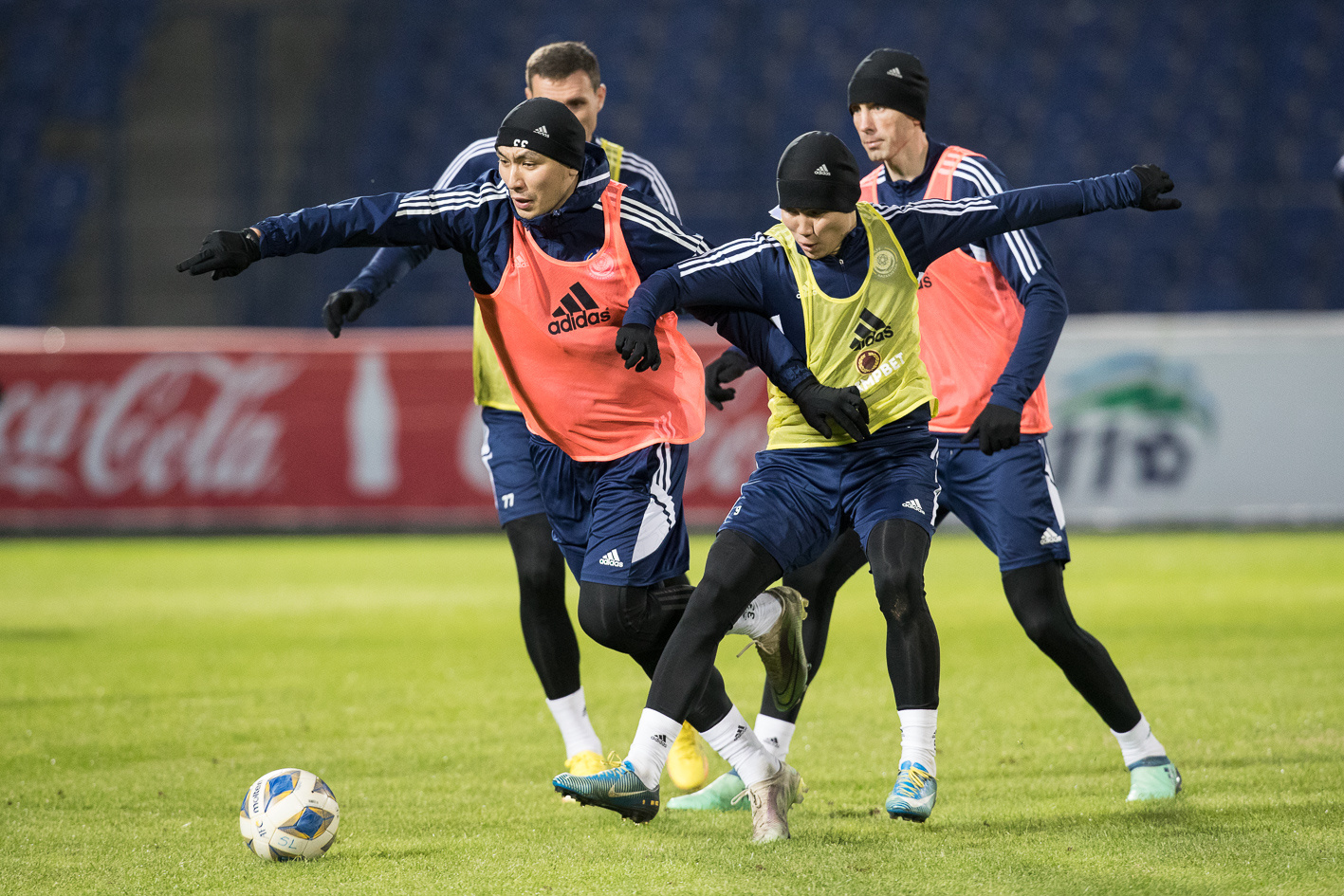 Photos from the pre-match training session