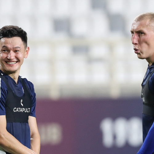 Pre-match photos of the Kazakhstan national team in Abu Dhabi