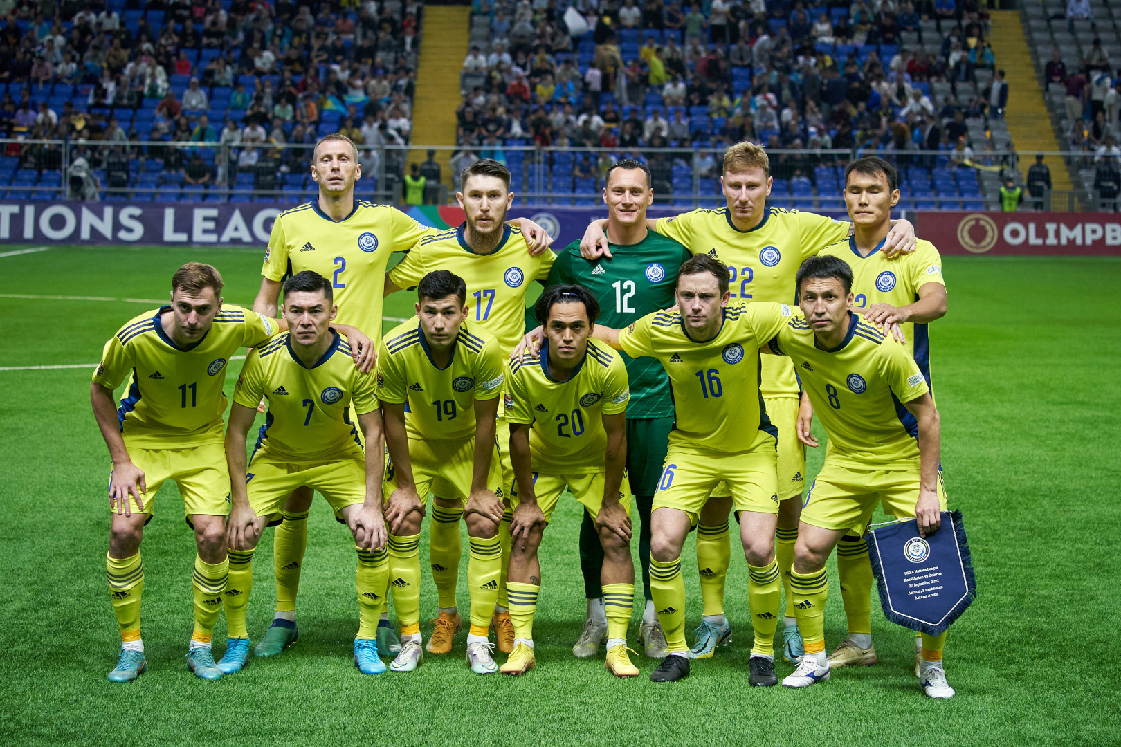 Kazakhstan national team's squad against Slovenia and Denmark