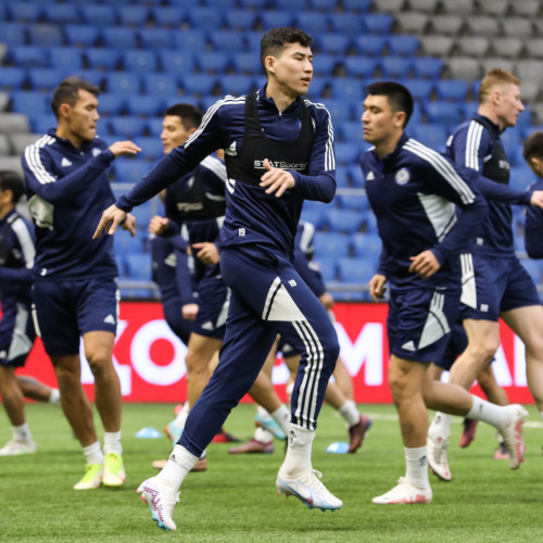 Photos from the pre-match training session of the Kazakhstan national team