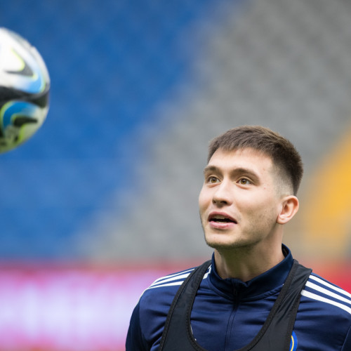 Photos from the pre-match training session of the Kazakhstan national team