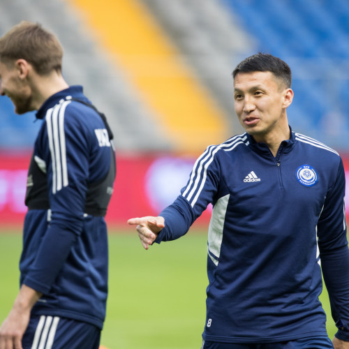 Photos from the pre-match training session of the Kazakhstan national team