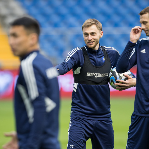 Photos from the pre-match training session of the Kazakhstan national team