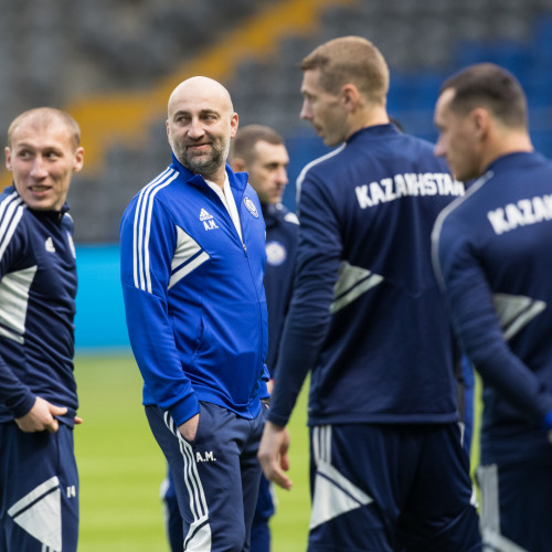 Photos from the pre-match training session of the Kazakhstan national team