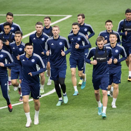 Photos from the pre-match training session of the Kazakhstan national team
