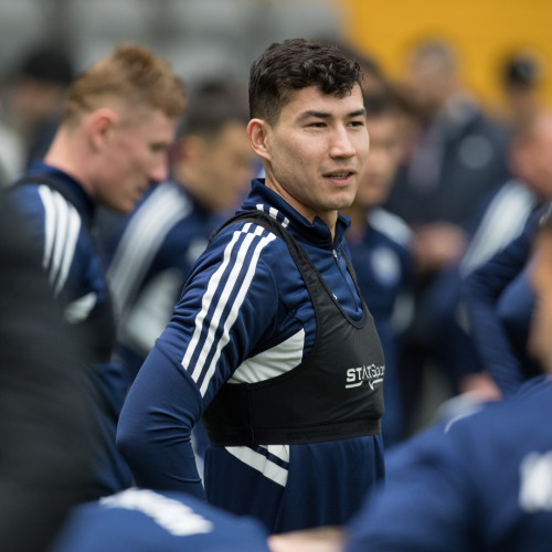 Photos from the pre-match training session of the Kazakhstan national team