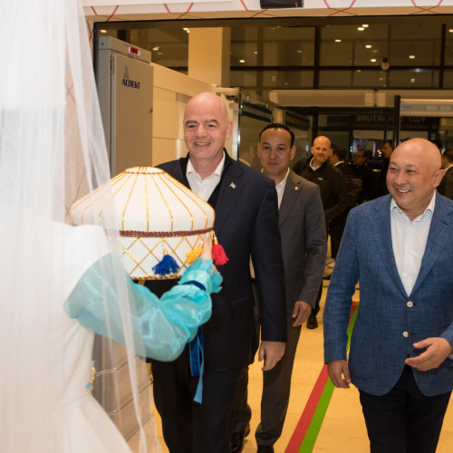Gianni Infantino has arrived in Kazakhstan for a working visit