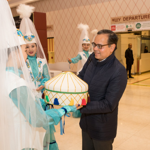 Gianni Infantino has arrived in Kazakhstan for a working visit