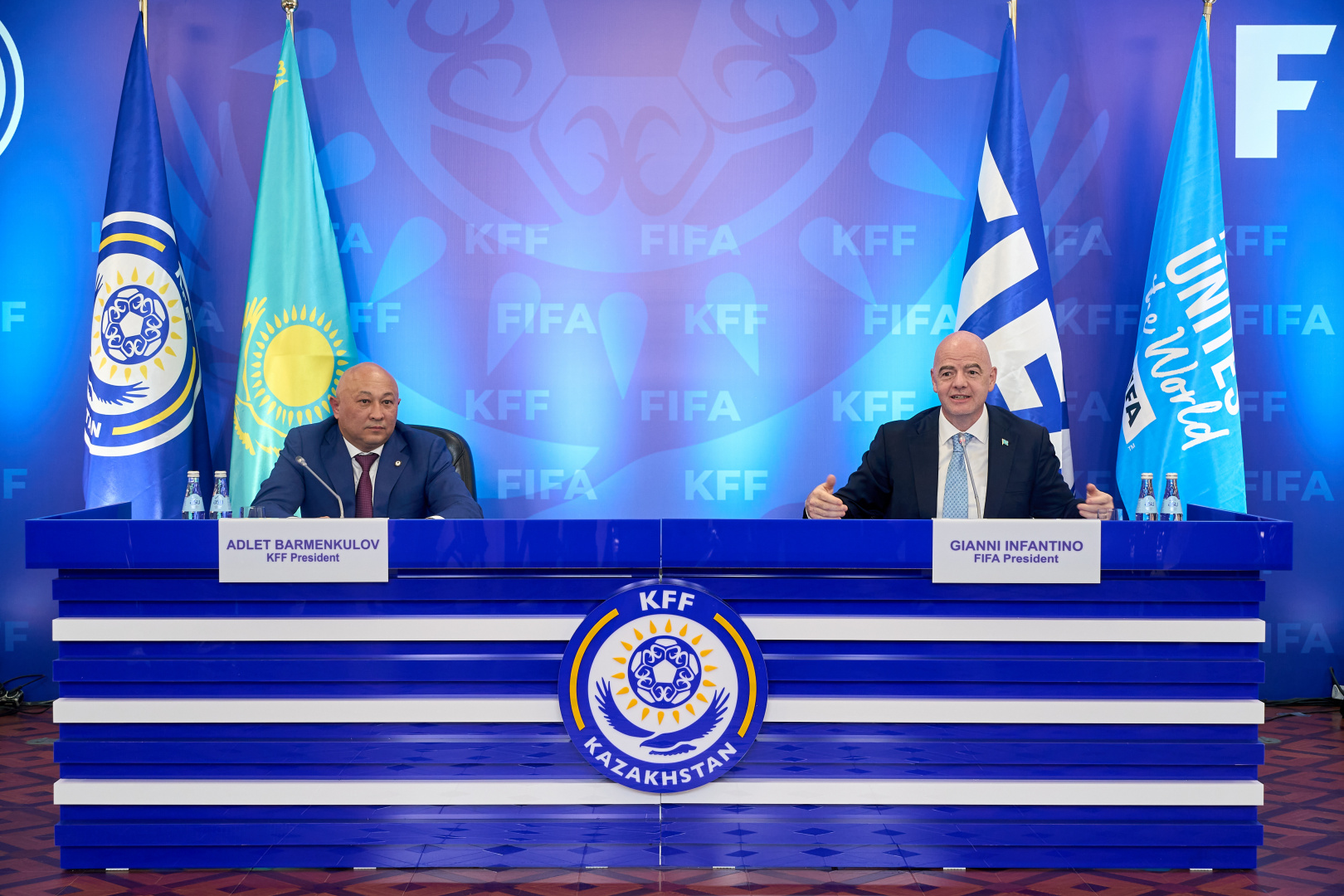ҚФФ және ФИФА президенттерінің қатысуымен баспасөз мәслихаты өтті