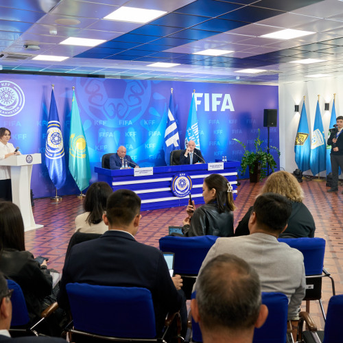 ҚФФ және ФИФА президенттерінің қатысуымен баспасөз мәслихаты өтті