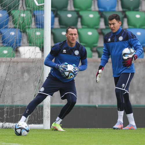 Pre-match training session in Belfast