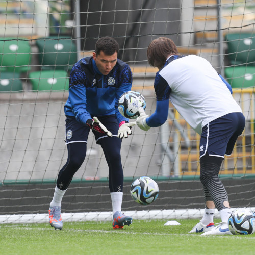 Pre-match training session in Belfast