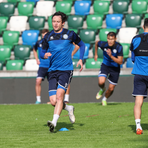 Pre-match training session in Belfast