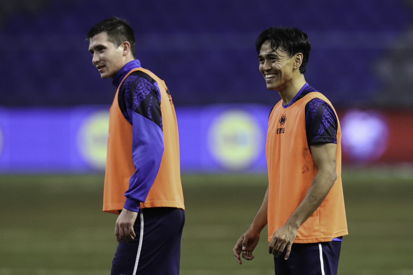 Kazakhstan national team's pre-match training session