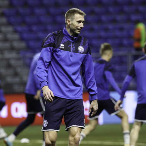 Kazakhstan national team's pre-match training session