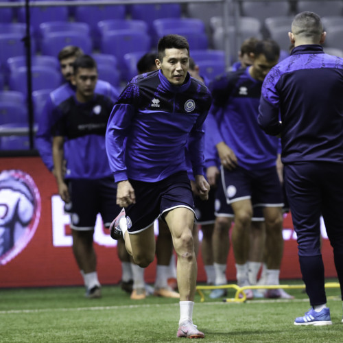 Kazakhstan national team's pre-match training session