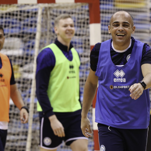 Kazakhstan futsal team's pre-match training session