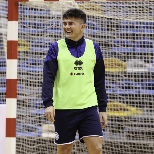 Kazakhstan futsal team's pre-match training session