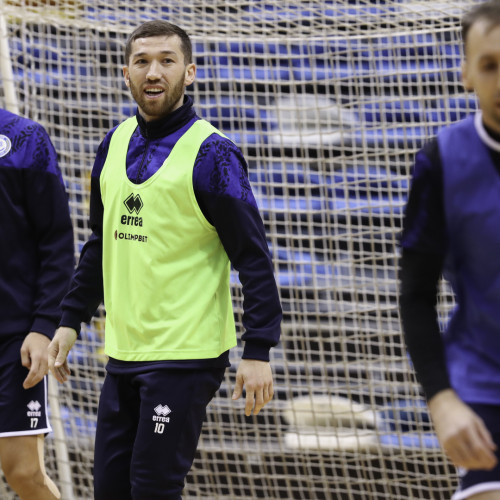 Kazakhstan futsal team's pre-match training session