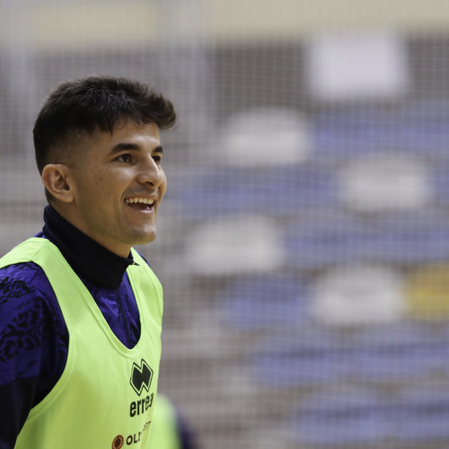 Kazakhstan futsal team's pre-match training session