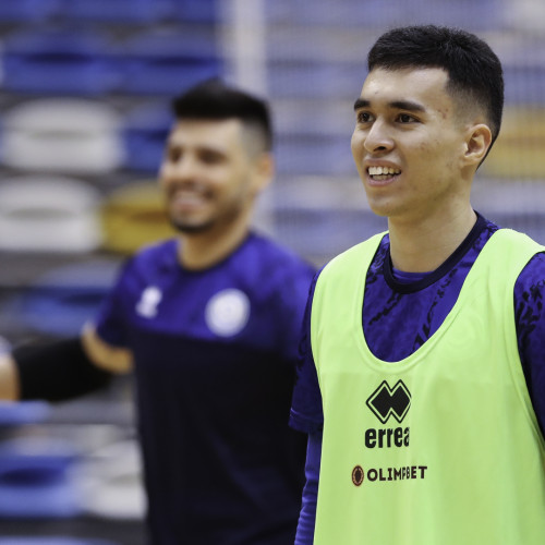 Kazakhstan futsal team's pre-match training session