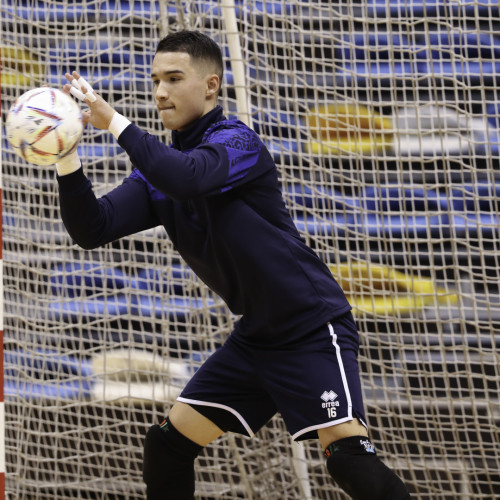 Kazakhstan futsal team's pre-match training session