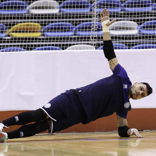 Kazakhstan futsal team's pre-match training session