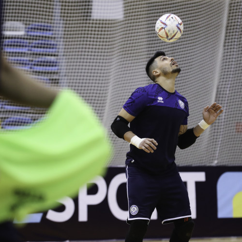 Kazakhstan futsal team's pre-match training session