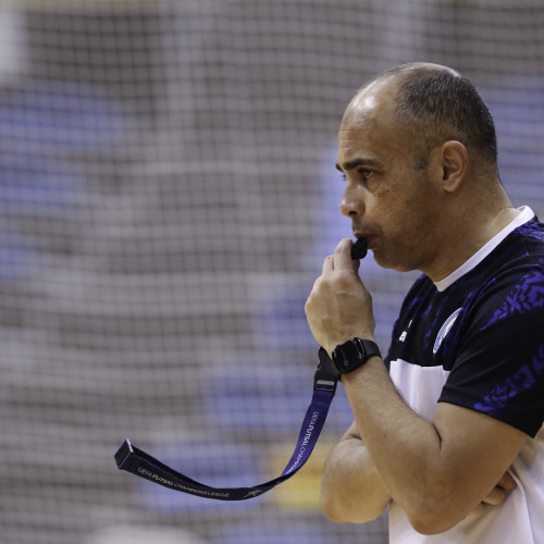 Kazakhstan futsal team's pre-match training session