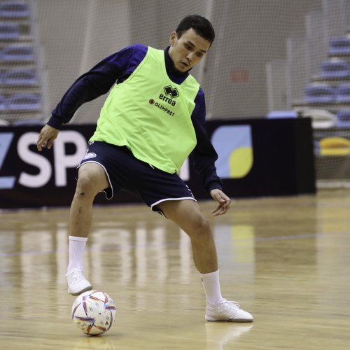 Kazakhstan futsal team's pre-match training session