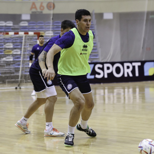 Kazakhstan futsal team's pre-match training session