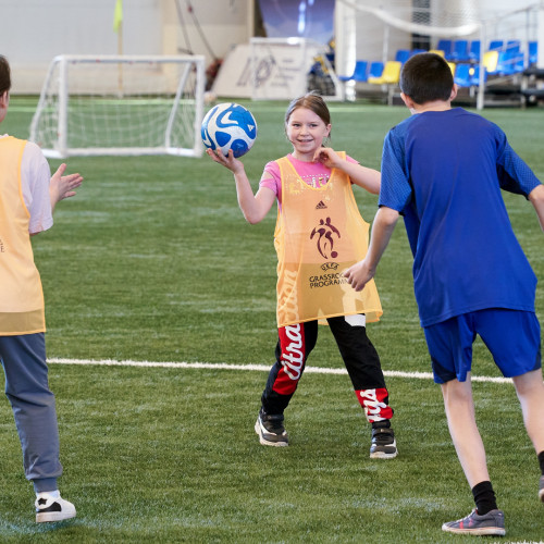В Астане прошел фестиваль футбола для детей в рамках UEFA Grassroots Awards Winners 2023/24