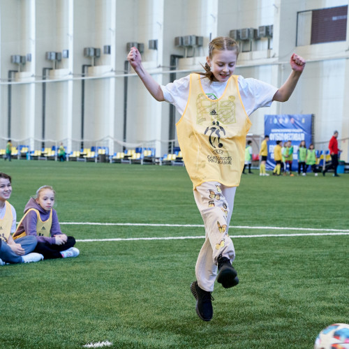 В Астане прошел фестиваль футбола для детей в рамках UEFA Grassroots Awards Winners 2023/24