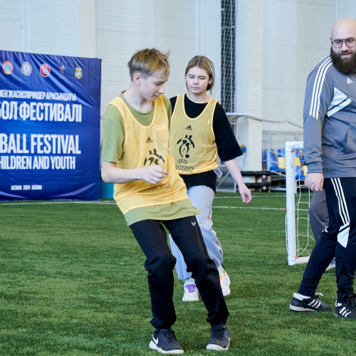 В Астане прошел фестиваль футбола для детей в рамках UEFA Grassroots Awards Winners 2023/24