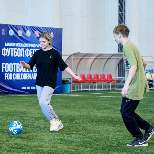 В Астане прошел фестиваль футбола для детей в рамках UEFA Grassroots Awards Winners 2023/24