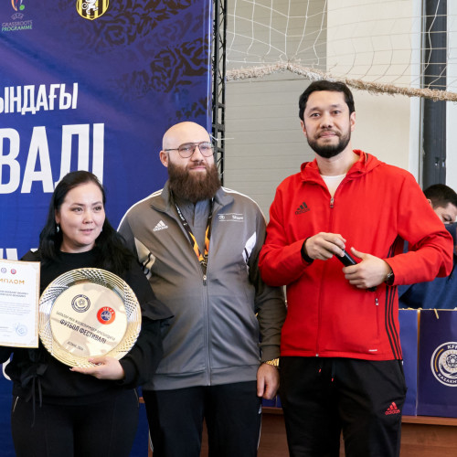 В Астане прошел фестиваль футбола для детей в рамках UEFA Grassroots Awards Winners 2023/24